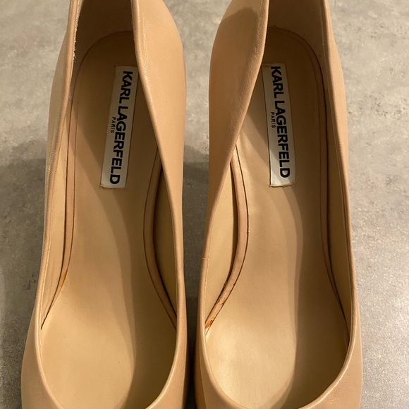 Karl Lagerfeld Tan Stiletto Heels - Picture 2 of 8